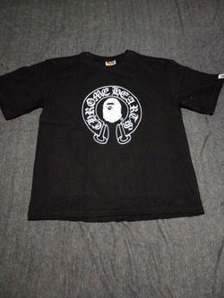 Chrome heart bape tee