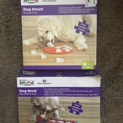 Set Of Dog Smart Puzzles Level 1 & 2 Treat Pet Games