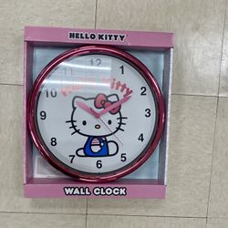 Pink Hello Kitty Wall Clock