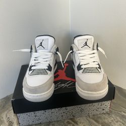  Nike Air Jordan 4 Retro Military Black grey white GS 5Y