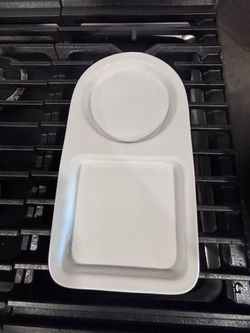 4 White china plates