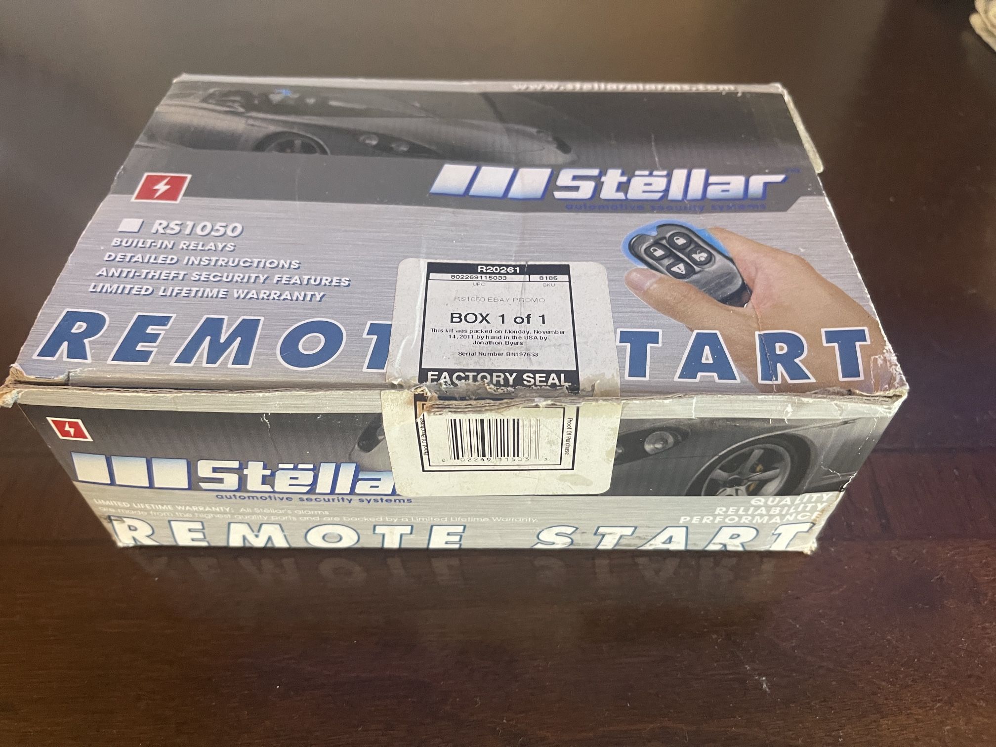 STELLAR AUTOMOTIVE ALARM RS-1050 New In Box