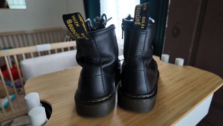 Kids Dr. Martens black leather boots