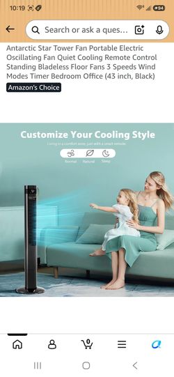 Antarctic Star 43" Tall Digital Tower Fan With Remote Brand New (Price Is Firm (