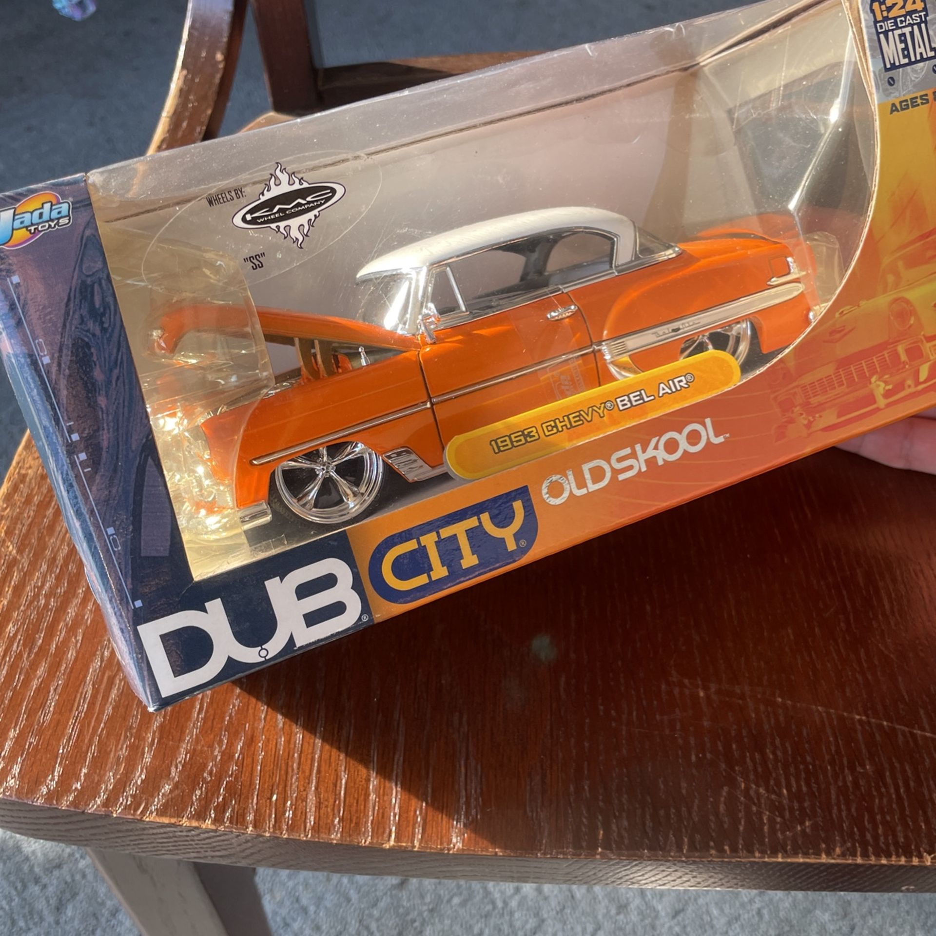 1953 Chevy Bel Air Orange (DUB City) 1/24 Diecast Car Scale Model