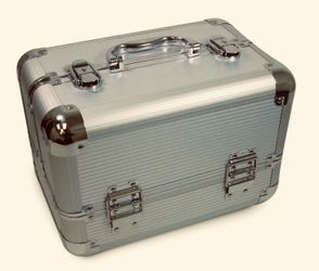 Professional Aluminum Beauty Case Professional Aluminum Makeup Train Case Organizer with Keys