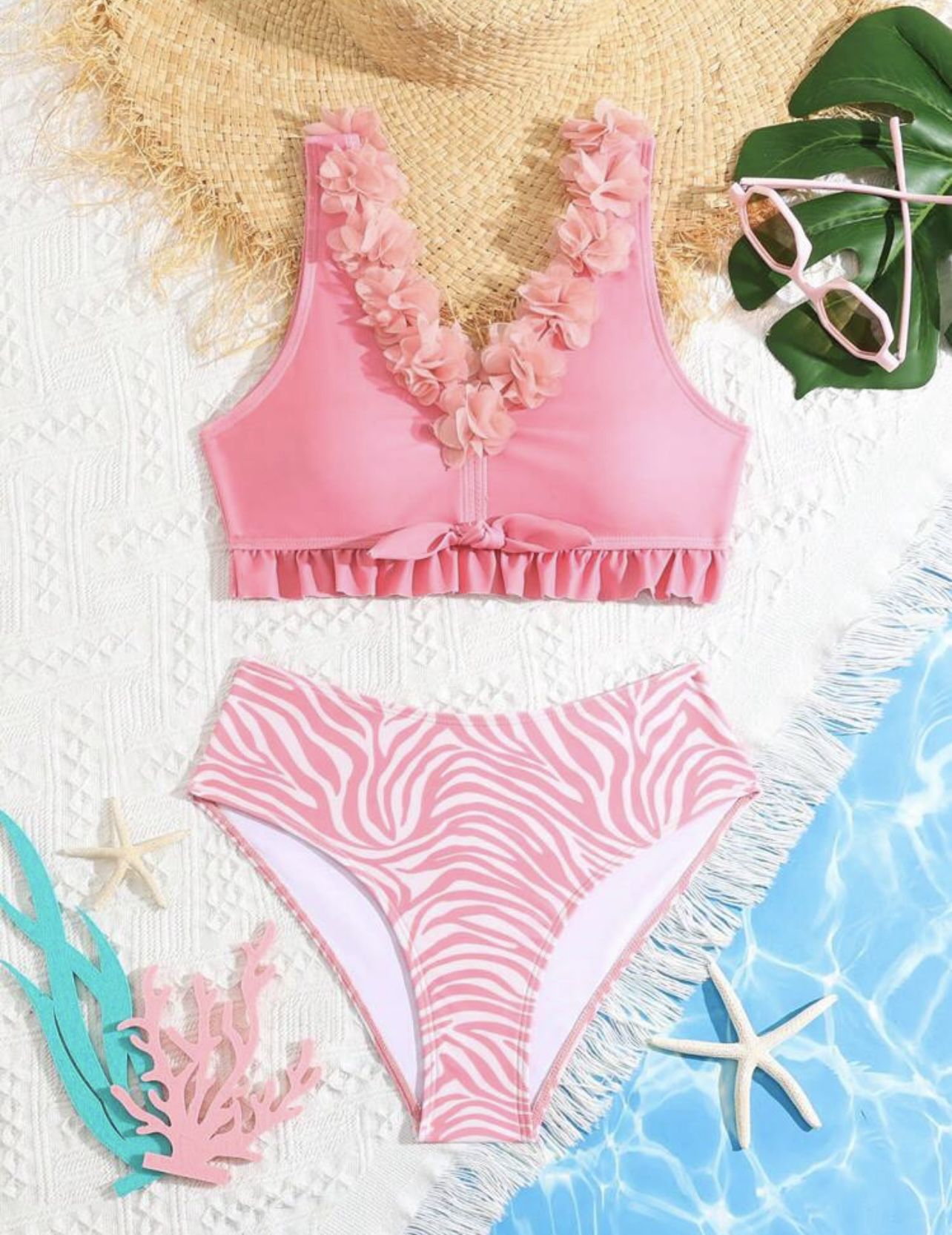 girls swimsuit two pieces bikini set (10Y—12Y)