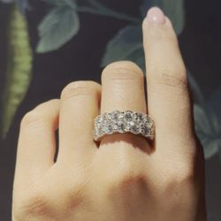 5mm Two Row Tennis Ring Size 10