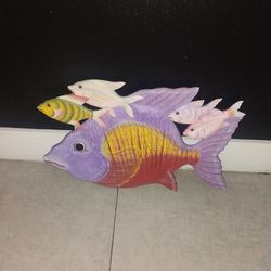 Decoracion de pared peces tropicales