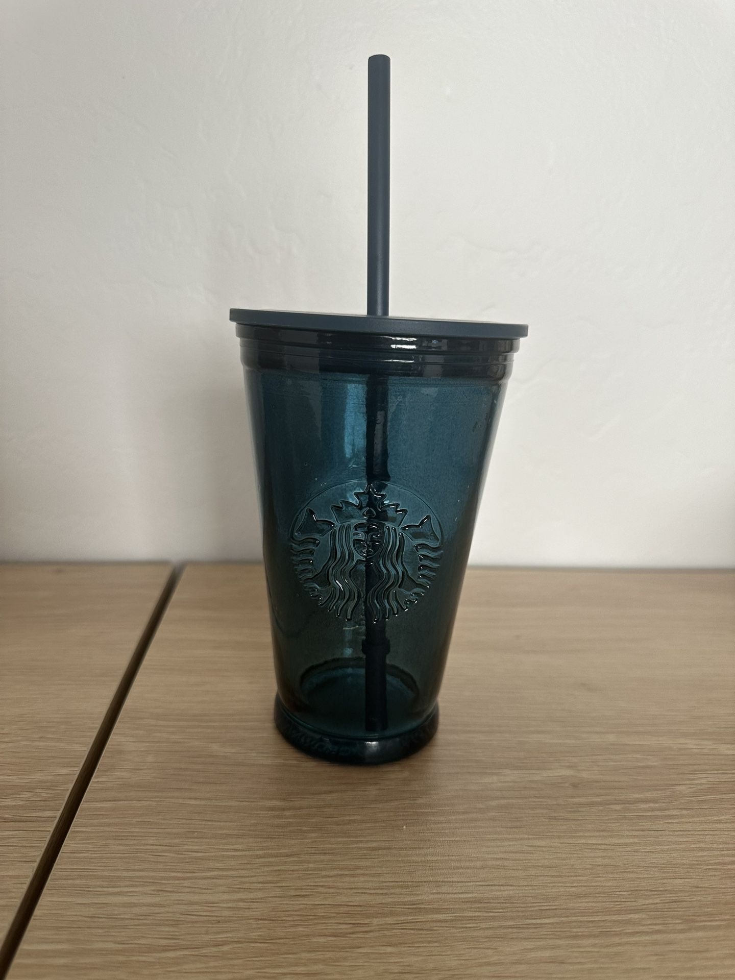 RARE STARBUCKS 2022 BLUE RECYCLED GLASS CUP