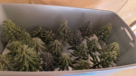 Hand crafted trees railroad miniature