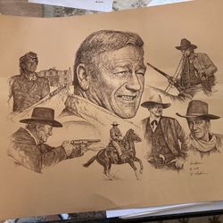Ron Adair John Wayne Through The Years Print