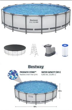 Bestway Power Steel 18' x 48" Above Ground Pool Set