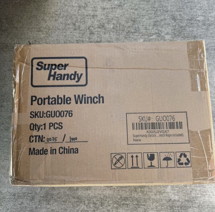 Portable Capstan Winch 2000Lb Max Pull Force (NEW)
