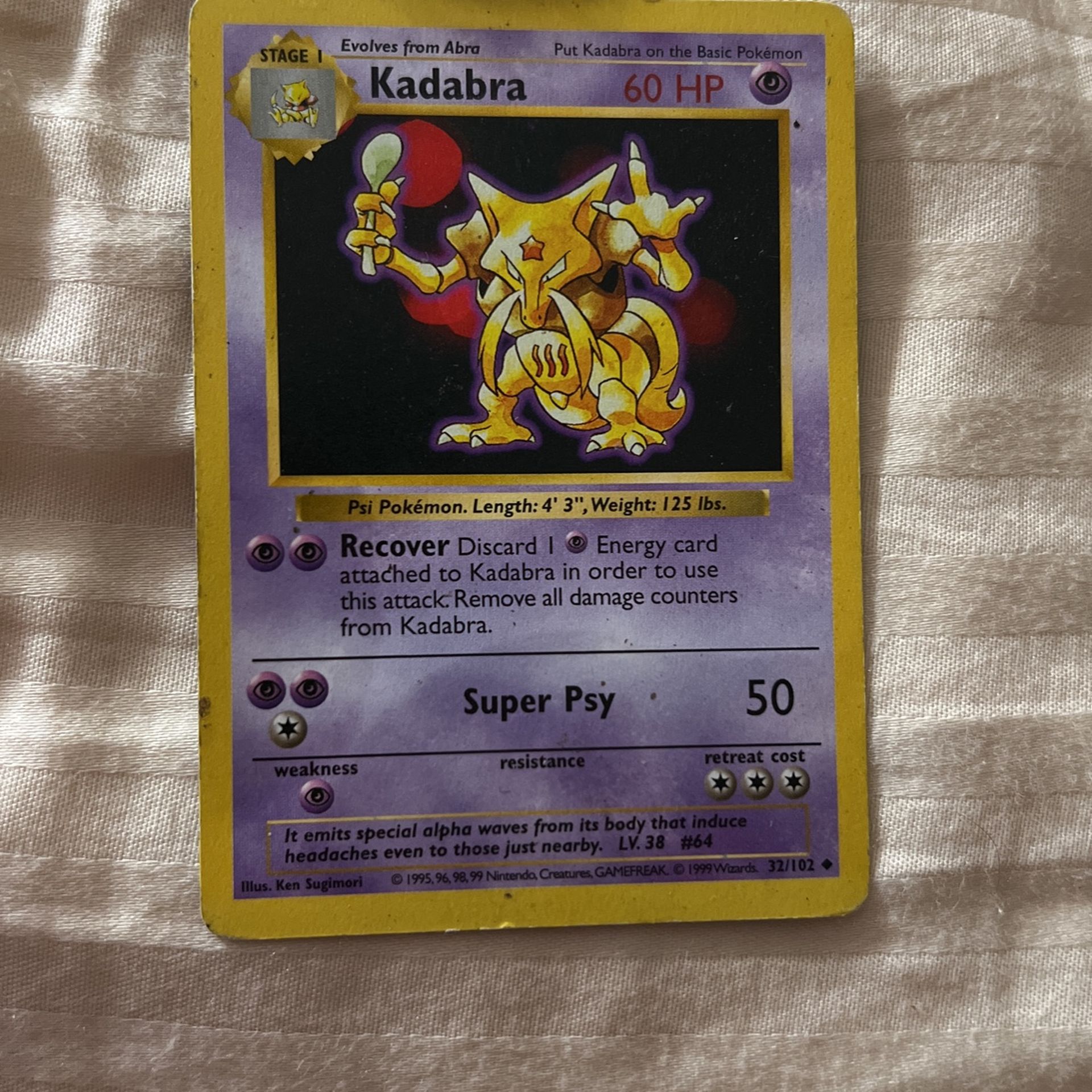 Kadabra Shadowless Base Set Pokmon TCG for Sale in Ferndale, WA - OfferUp