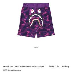 Purple BAPE Shorts 