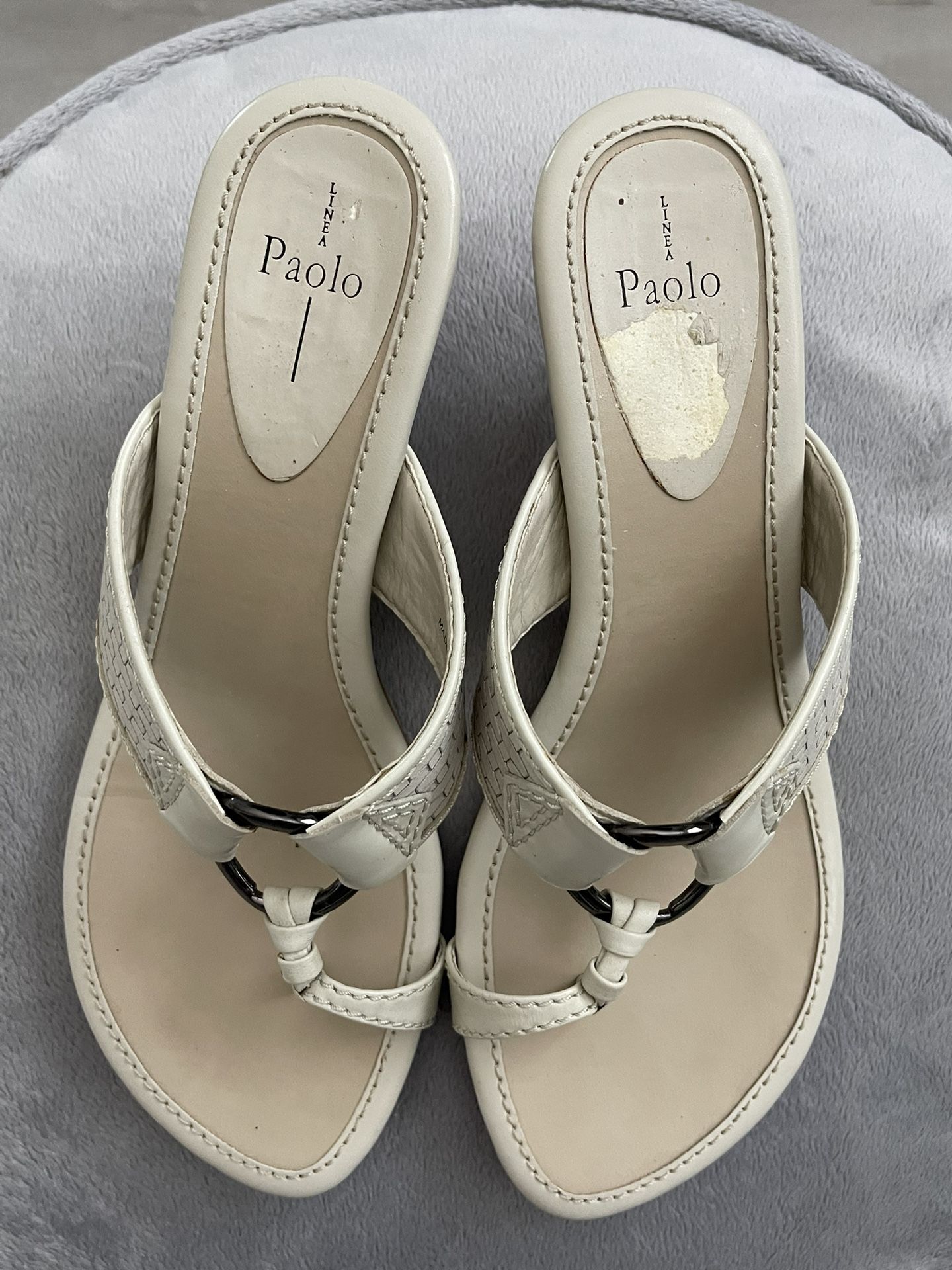 Linea Paolo Leather Sandals Slides Slip-on Size 7.5