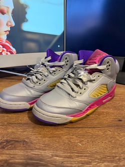 Air Jordan 5 Retro GS Cement Gray Pink