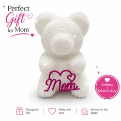 Crystal Beaded Bear – 8”H with “love mom”