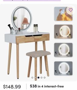 Vanity and stool