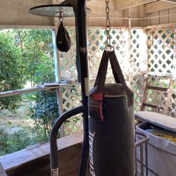 Punching Bag Stand With Speed Bag