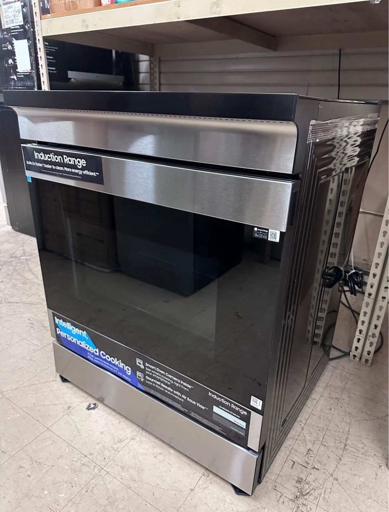 6.3 cu. ft. Smart Slide-In Induction Range – Air Fry, Convection, Camera, Stainless Steel, New