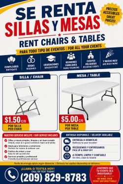 Chairs and tables