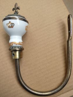 Decorative Curtain Tieback Hook with Ceramic Finial