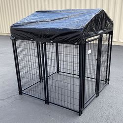 (NEW) $170 Heavy Duty Kennel with Cover Dog Cage Crate Pet Playpen (4’L x 4’W x 4.5’H) 