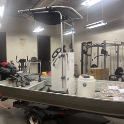 “SOLD AS IS” 15 Ft Aluminum Boat with 18 Ft Trailer “SOLD AS IS”