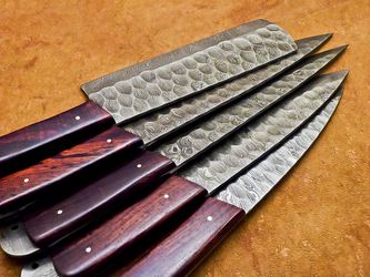 Handmade Damascus Steel 5 Piece Chef Knife Set