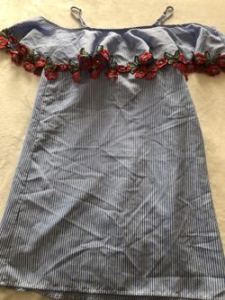 Blue and white flower dress