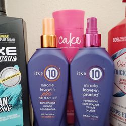 Shampoo and body wash with 2 leave in treatments