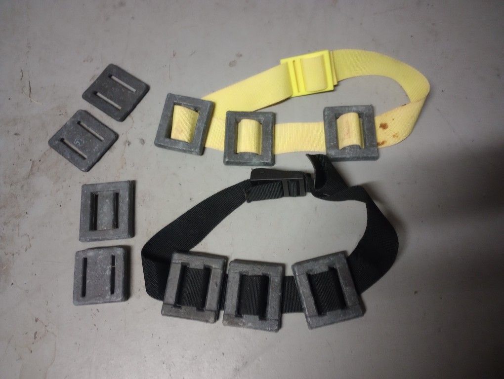 Vintage Lead Dive Scuba Diving Weight Belts Adjustable 