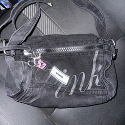 Pink duffle bag