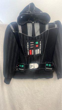 Boys Darth Vader Star Wars Hoodie Over Eyes