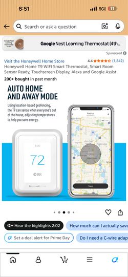 Honeywell T9 smart thermostat we FOUR smart sensors