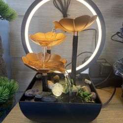 Table Water Fountain with Light