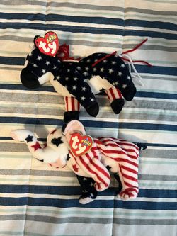 Beanie Babies Lefty And Righty (4th Of July) 