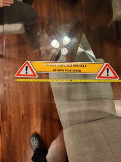 vw bus sign slow moving vehicle