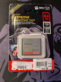 64GB SanDisk Compact Flash Card (New In Package)