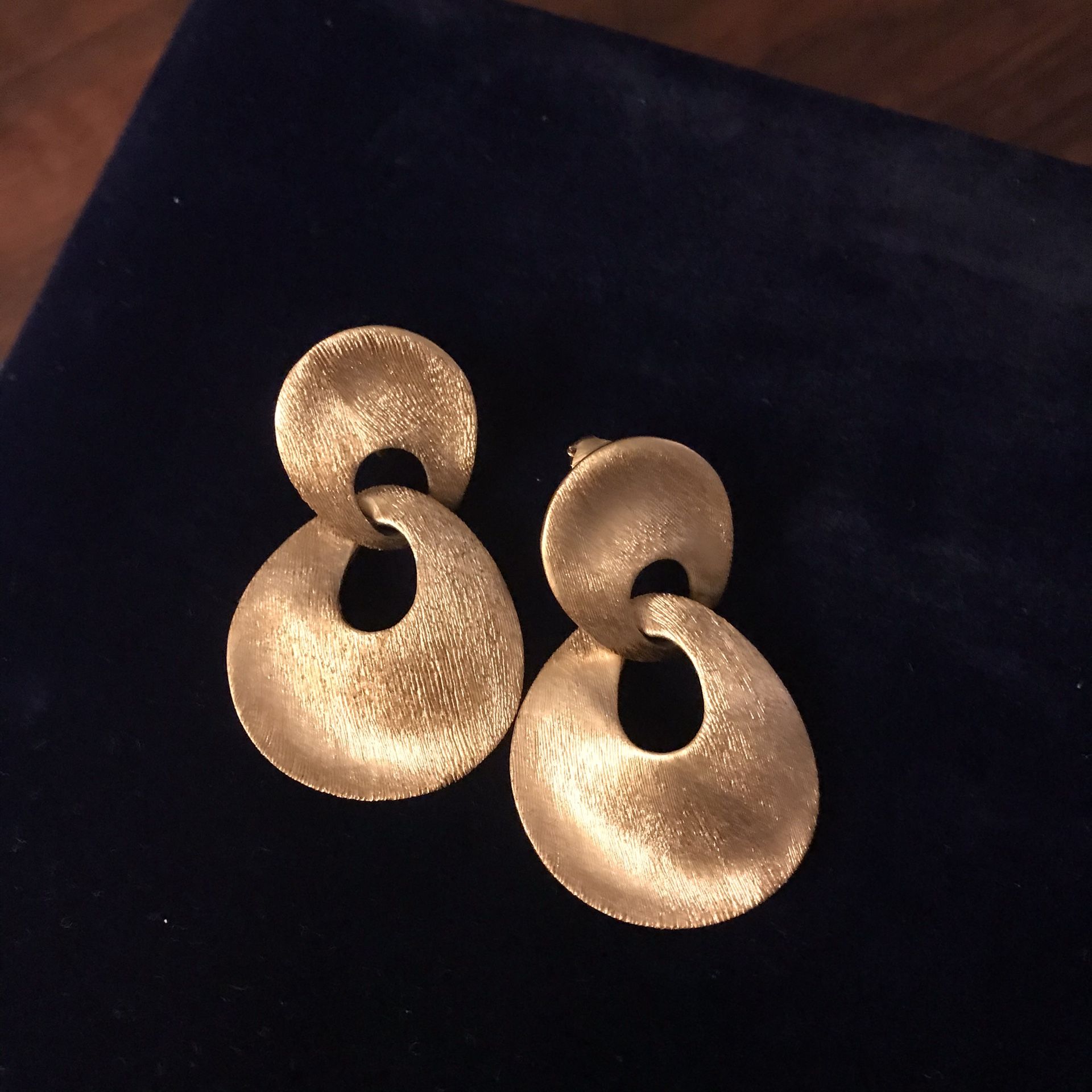 Gold Tone Clip Earrings