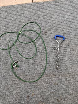 Dog leash and Stake 
