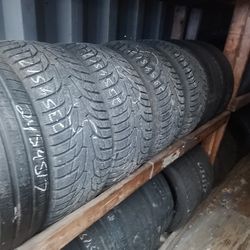 225 45 17 (4) snow used tires NO hidden fees FREE installation