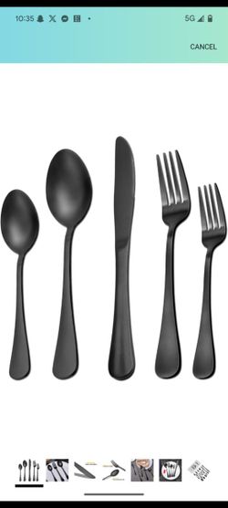 Elegant 40-Piece Matte Black Set 