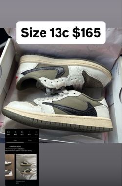 Jordan 1s Travis Scott size 13c olive