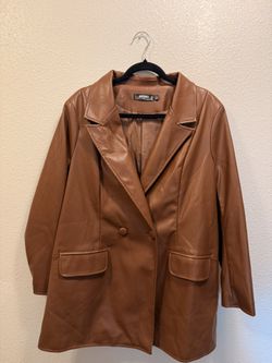 Missguided Plus Faux Leather Jacket
