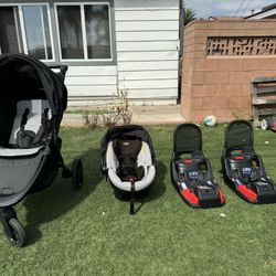 stroller and car seat