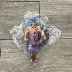 Broly Blue Hair Anime Figure – New – Great Quality Display