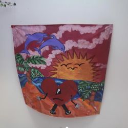 Un Verano Sin Ti (Bad Bunny) handpainted Tapestry 